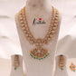 Pre order-Grand Premium Mango Kemp 2 in 1 Reversible haaram -Green Beads LH715