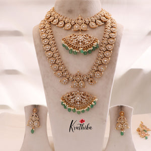 Grand Premium Mango Kemp 2 in 1 Reversible necklace - Green Beads  NC1702