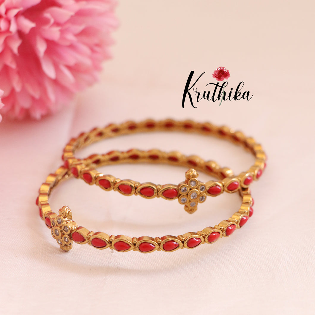 Trendy Premium Quality Coral Bangles  B163