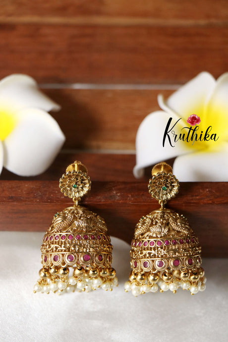 Premium Lakshmi kemp Jhumkas E335