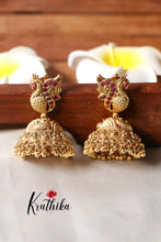 Premium Peacock kemp gunghroo jhumkas E358