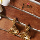 Peacock flower jhumkas E368