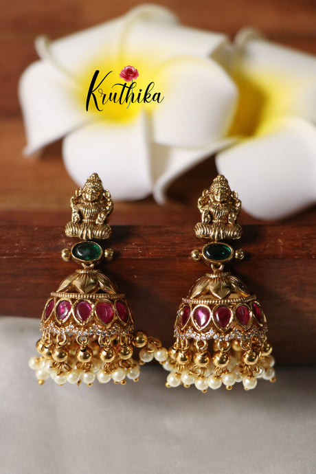 Premium Lakshmi Kemp Jhumkas E344