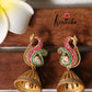 Trendy sparkling Peacock Jhumkas E356