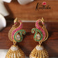 Trendy sparkling Peacock Jhumkas E356