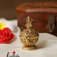 Gold alike Lakshmi Devi peacock Kumkum box K7