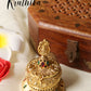Gold alike Goddedd Peacock Kumkum box K10