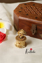 Gold alike Goddedd Peacock Kumkum box K11