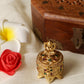 Gold alike Lakshmi Devi peacock Kumkum box K13