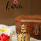 Gold alike Lakshmi Devi peacock Kumkum box K13
