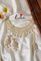 Dazzling Gold finish American Diamond Choker with earrings & Maang tika NC1262