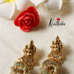 Grand Nagas Lakshmi green beads Haaram LH625