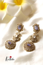 Trendy Victorian Mossanaite Necklace -lilac NC1242