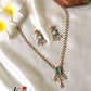 Sparkling AD/Victorian Necklace Mint Blue NC1251