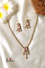 Sparkling AD/Victorian Necklace Pink NC1251