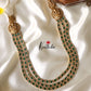 Grand Three Layer Emerald Lakshmi Haaram LH614