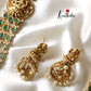 Grand Three Layer Emerald Lakshmi Haaram LH614