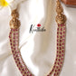 Grand Three Layer Ruby Lakshmi Haaram LH614