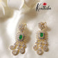 Sparkling Two Layer CZ Green and Ruby Stone Necklace NC1253