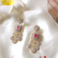 Sparkling Two Layer CZ Ruby Necklace NC1253
