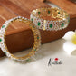Sparkling CZ gold finish Emerald Bangles B147