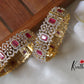 Sparkling CZ gold finish Ruby Bangles B148