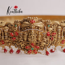Elegant Temple Lakshmi Hip Belt with Ruby Beads V253