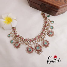 Gorgeous Victorian Pastel Drop Pendants Necklace Set NC1990