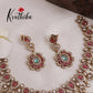 Gorgeous Victorian Pastel Drop Pendants Necklace Set NC1990