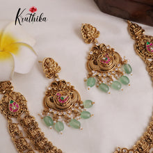 Elegant Two Layer Lakshmi Jadau Necklace with Beads (Available in 2 Colors) NC1994