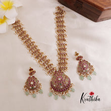 Elegant Kemp Flower haaram with Beads LH1881 Available in 2 Colours)