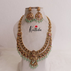Elegant Two Layer Lakshmi Jadau Haaram LH1876 (Available in 2 Colours)
