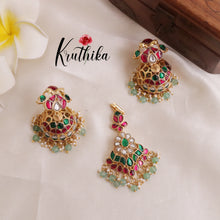 Grand Royal Hand Crafted Jadau Kundan Semi Bridal Necklace NC2008 (Available in 2 Colours)