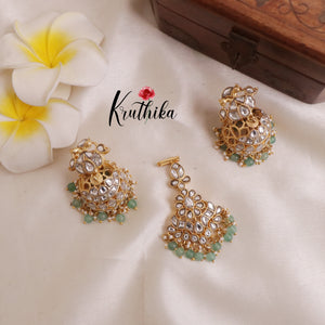 Grand Royal Hand Crafted Jadau Kundan Semi Bridal Necklace NC2008 (Available in 2 Colours)