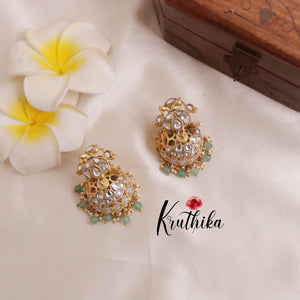 Grand Royal Hand Crafted Jadau Kundan Semi Bridal Necklace NC2008 (Available in 2 Colours)