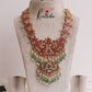 Gorgeous Floral Jadau Haaram with White Beads LH1882