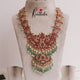 Gorgeous Floral Jadau Haaram with White Beads LH1882