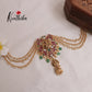Premium Temple Lakhmi Jada Billa with Earchains J151 (Available in 2 Colours)