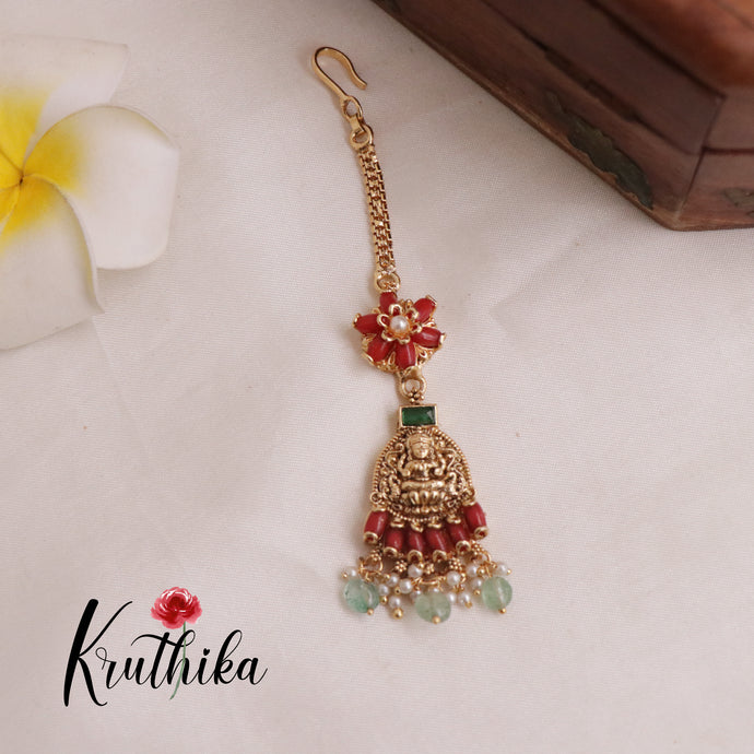 Pretty Lakshmi Flower Maang Tika MT245