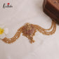 Elegant Kemp Stone Lakshmi Jada Billa with Golden Earchains J164 (Available in 2 Colours)