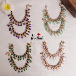 Premium AD Pearl Earchains  [Available in 4 colours] EC85