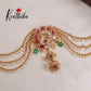 Premium Peacock Jadau Jada Billa with Pearl Chains J145