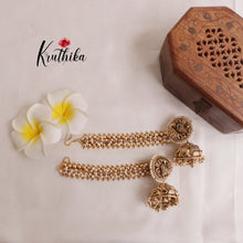Premium Peacock Jhumkas with cluster pearl Maatilu (earchains) E517