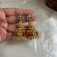 Victorian Coral Jhumkas E270