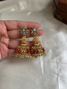 Victorian Coral Jhumkas E270