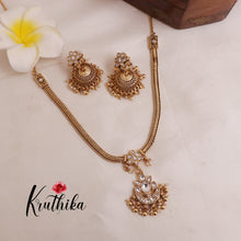 Pretty Flower jadau Jigni chain set with Beads (Available in 2 colours) NC1992