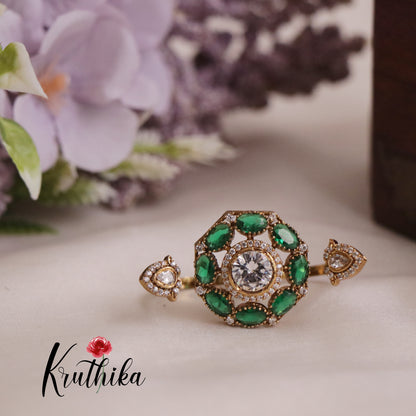 Trendy Victorian Finger Rings R36  (Available in 2 Colours)