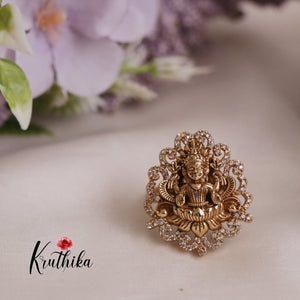 Beautiful Temple Lakshmi Devi Finger Ring R31