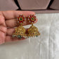 Coral Peacock Jhumkas E279