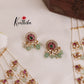 Gorgeous Multi Stone Three Layer Necklace with Pastel Green Beads LH1878